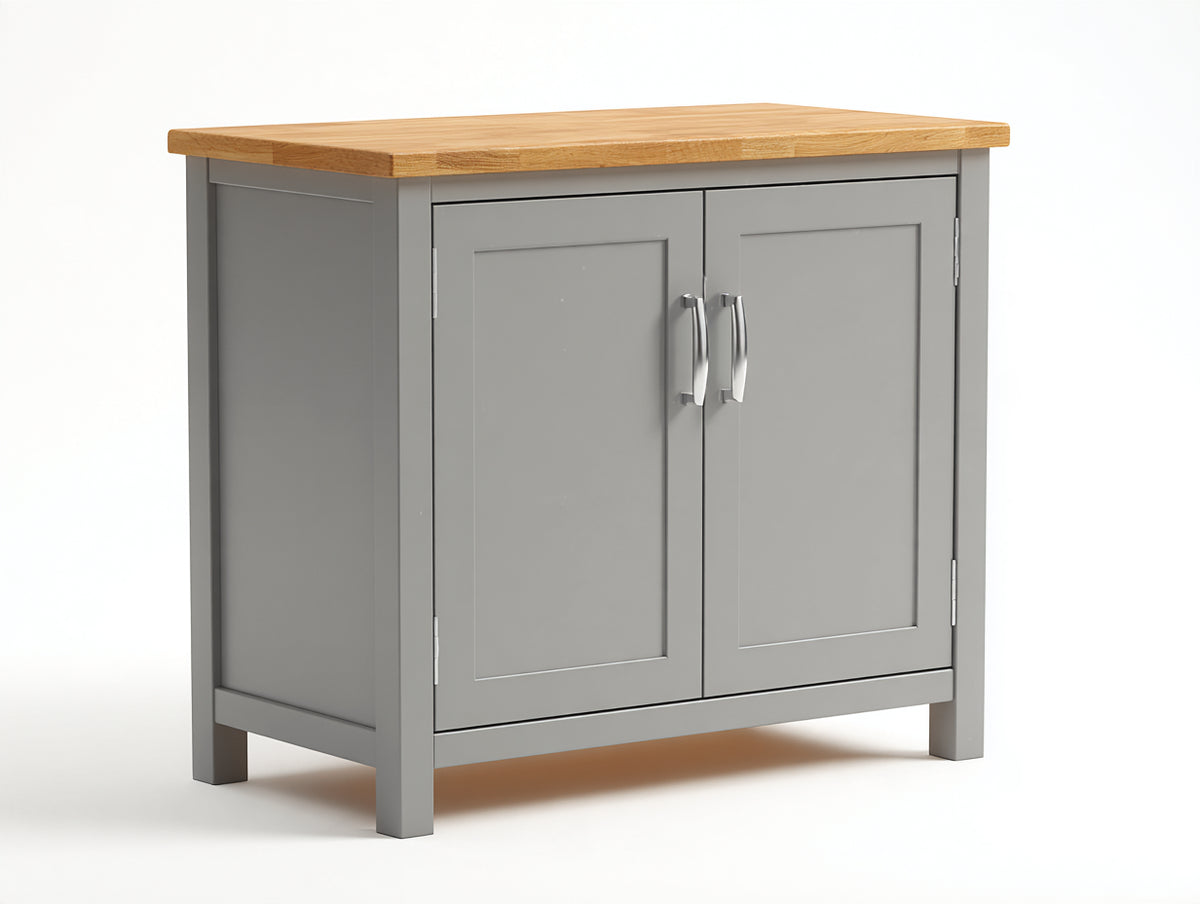 Credenza-MDF-legno-140x45x90 cm-Grigio-stile moderno rustico