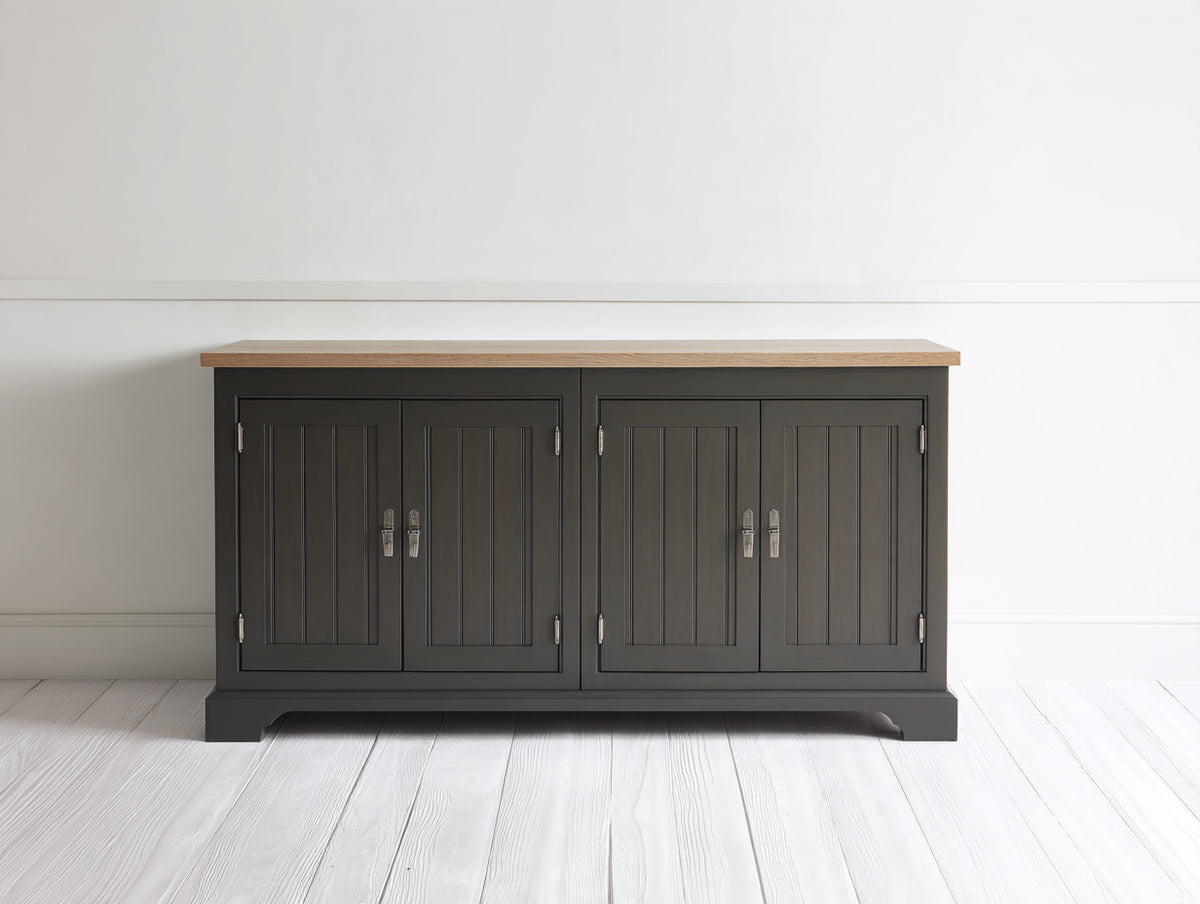 Credenza-MDF-legno-180x40x80 cm-Grigio scuro-stile moderno rustico