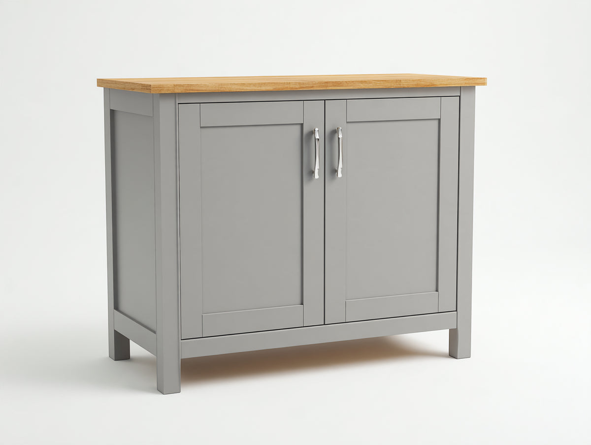 Credenza-MDF-legno-160x45x90 cm-Grigio-stile moderno rustico