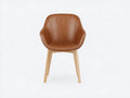 Sedia da pranzo - Pelle sintetica-Legno - 73x64x82 cm - Marrone - Stile moderno