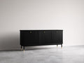 Mobile ingresso - legno - 180x40x70 cm - nero - stile moderno