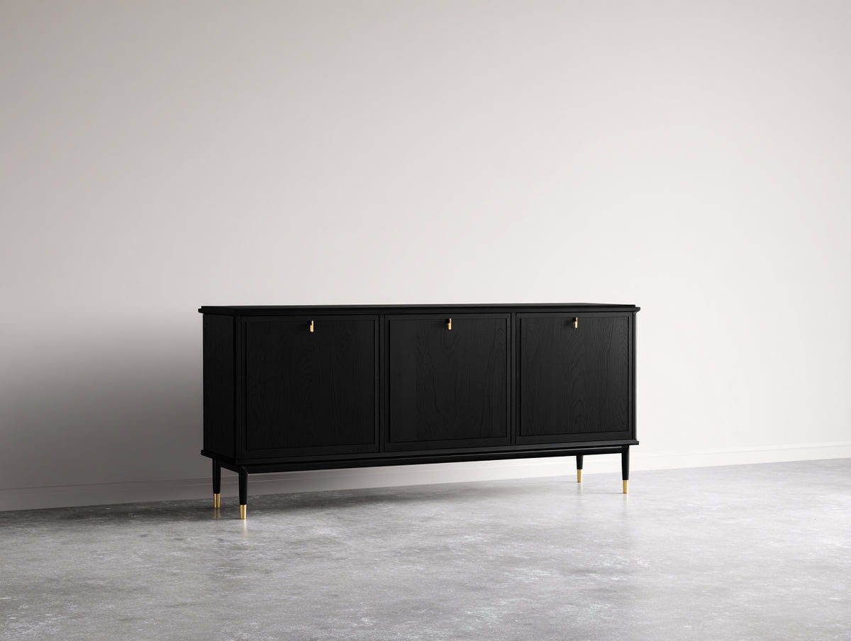 Mobile ingresso - legno - 180x40x70 cm - nero - stile moderno