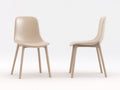 Sedia da pranzo - Pelle sintetica-Legno - 82x60x83 cm - Beige - Design moderno