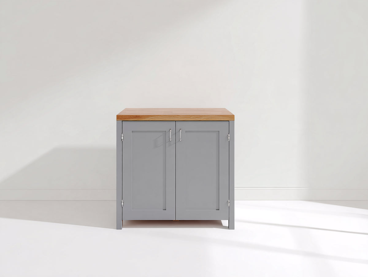 Credenza-MDF-legno-100x40x90 cm-Grigio chiaro-stile moderno rustico