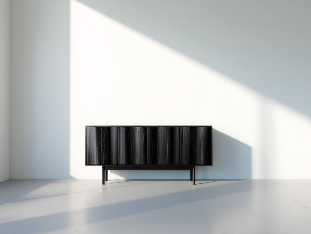 Mobile ingresso - legno - 180x40x70 cm - nero - stile moderno