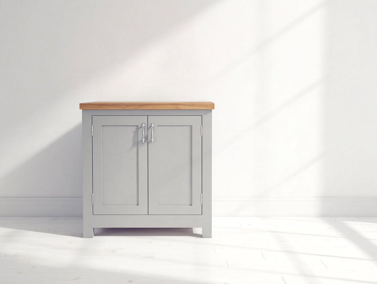 Credenza-MDF-legno-120x40x90 cm-Grigio chiaro-stile moderno rustico