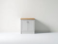 Credenza-MDF-legno-100x40x90 cm-Bianco-stile moderno rustico
