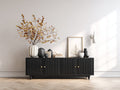 Mobile ingresso - legno - 160x40x75 cm - nero - stile moderno