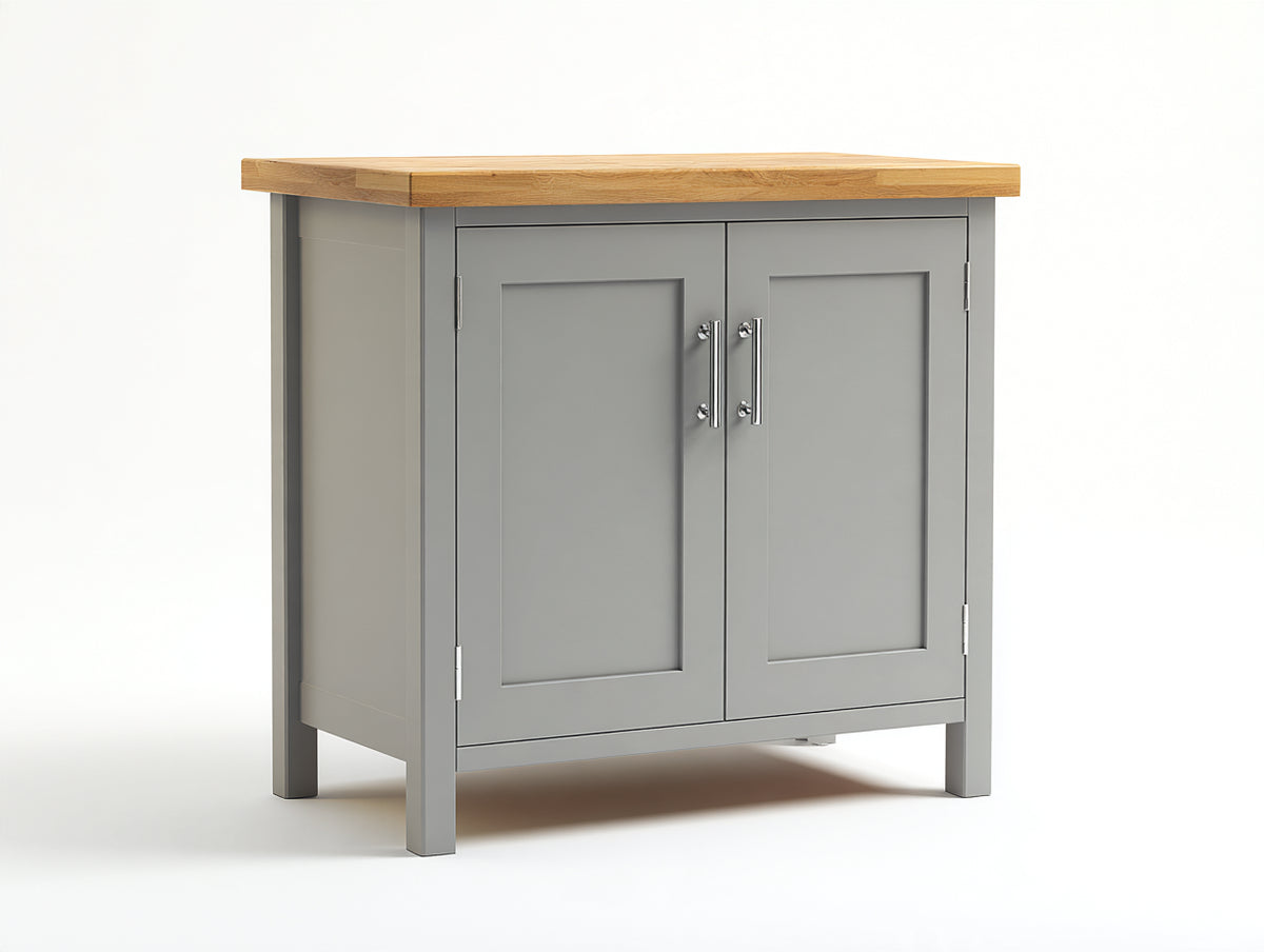 Credenza-MDF-legno-140x45x90 cm-Grigio-stile moderno rustico