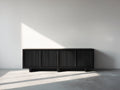 Mobile ingresso - legno - 200x40x70 cm - nero - stile moderno