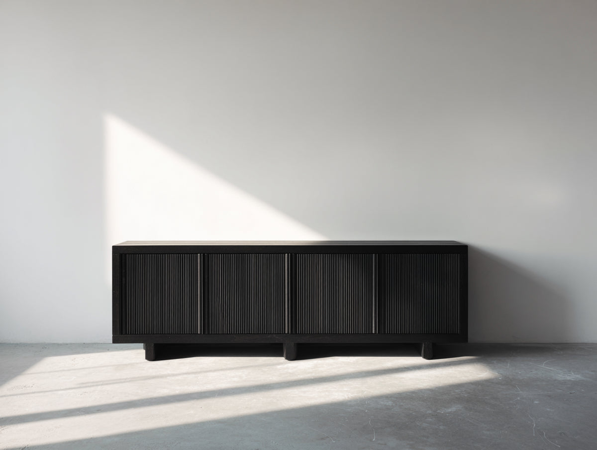 Mobile ingresso - legno - 200x40x70 cm - nero - stile moderno