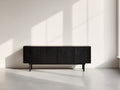Mobile ingresso - legno - 220x40x70 cm - nero - stile moderno